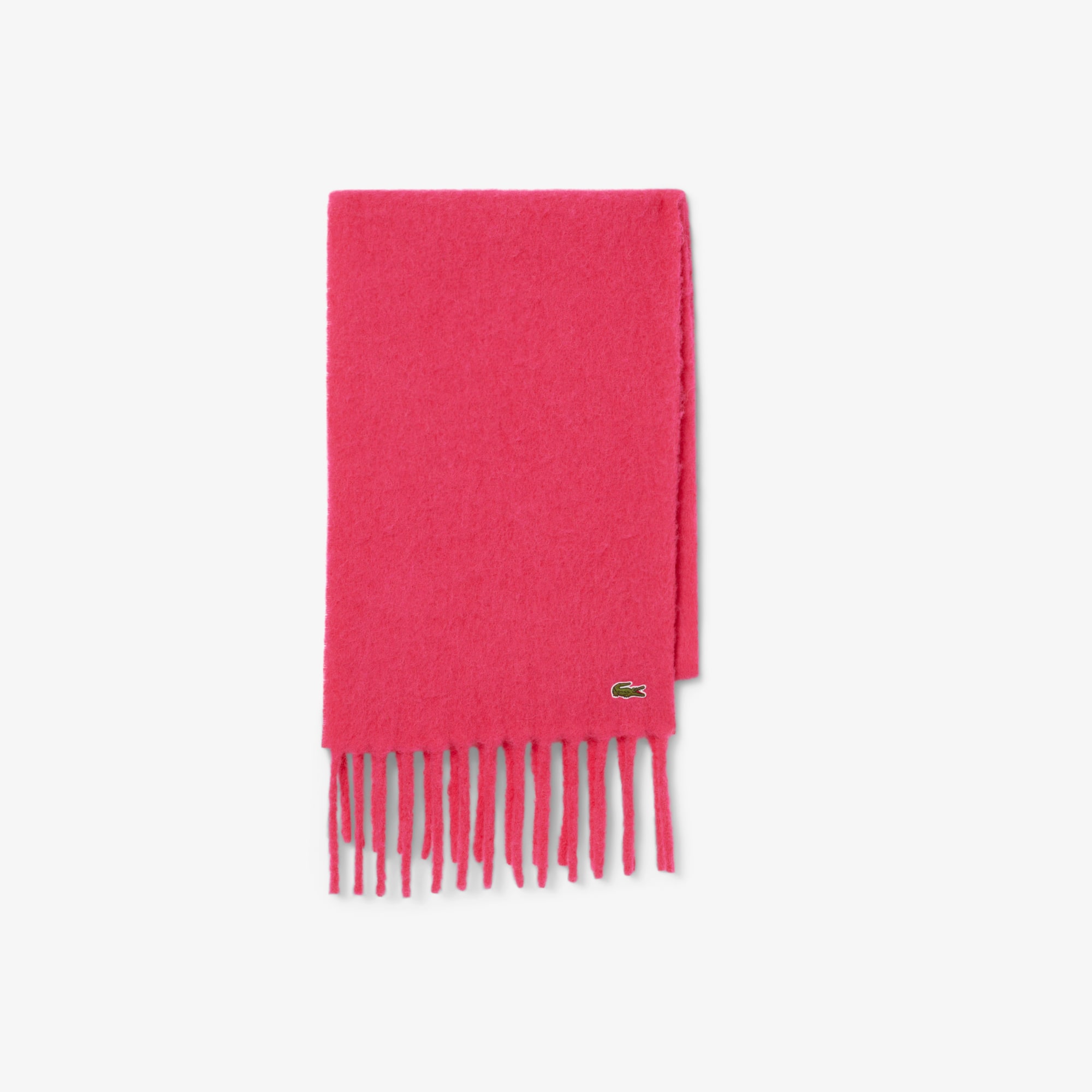 Lacoste Unisex Fringed Alpaca Wool Scarf