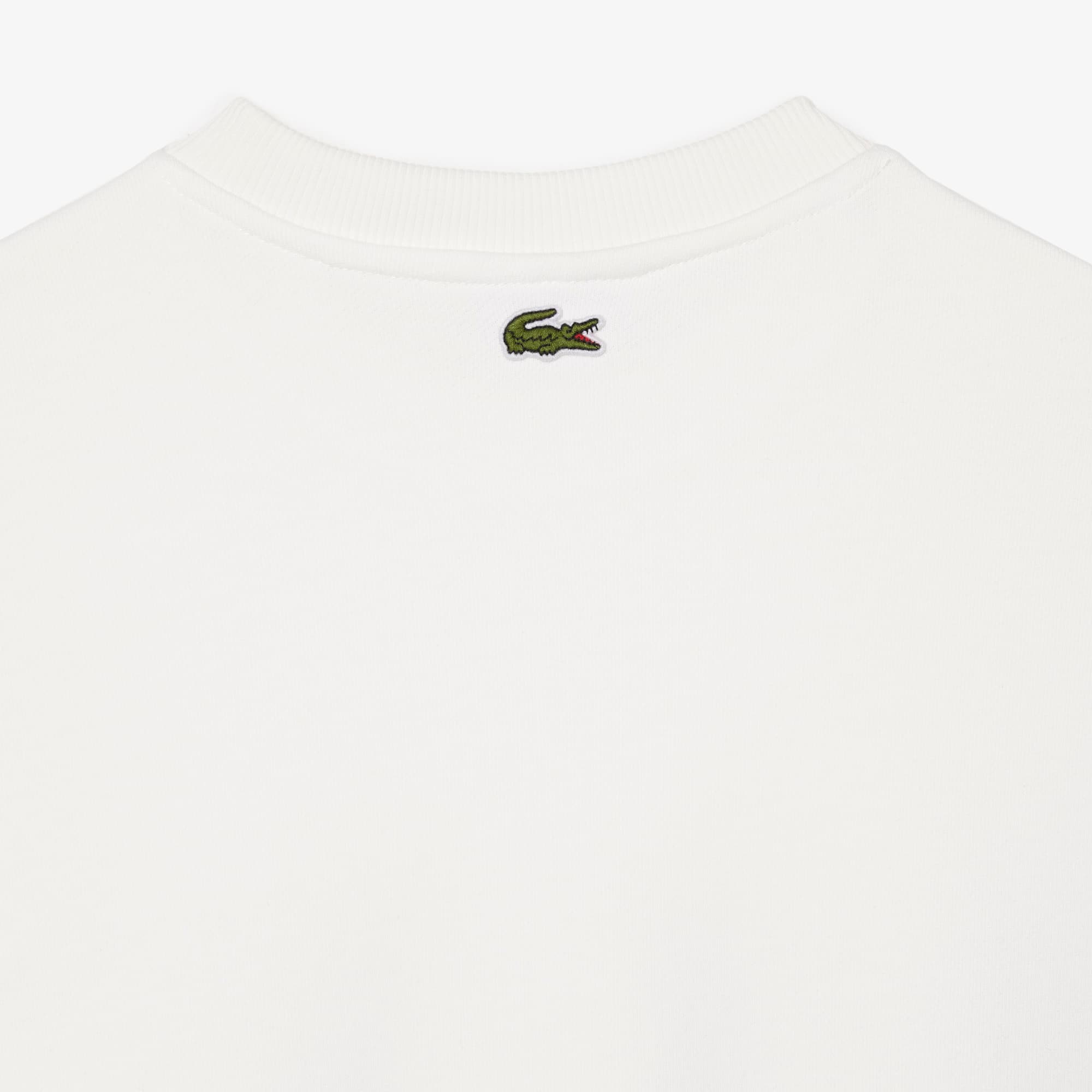 LACOSTE ロゴプリント トレーナー ホワイト36 ラコステ LACOSTE スリーブプリント長袖Tシャツ （ホワイト