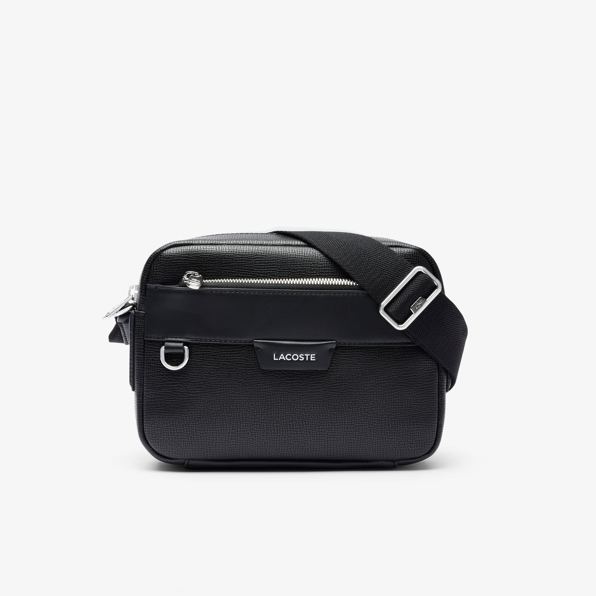 Lacoste Men's Ossian Leather Reporter Bag - One Size In Black