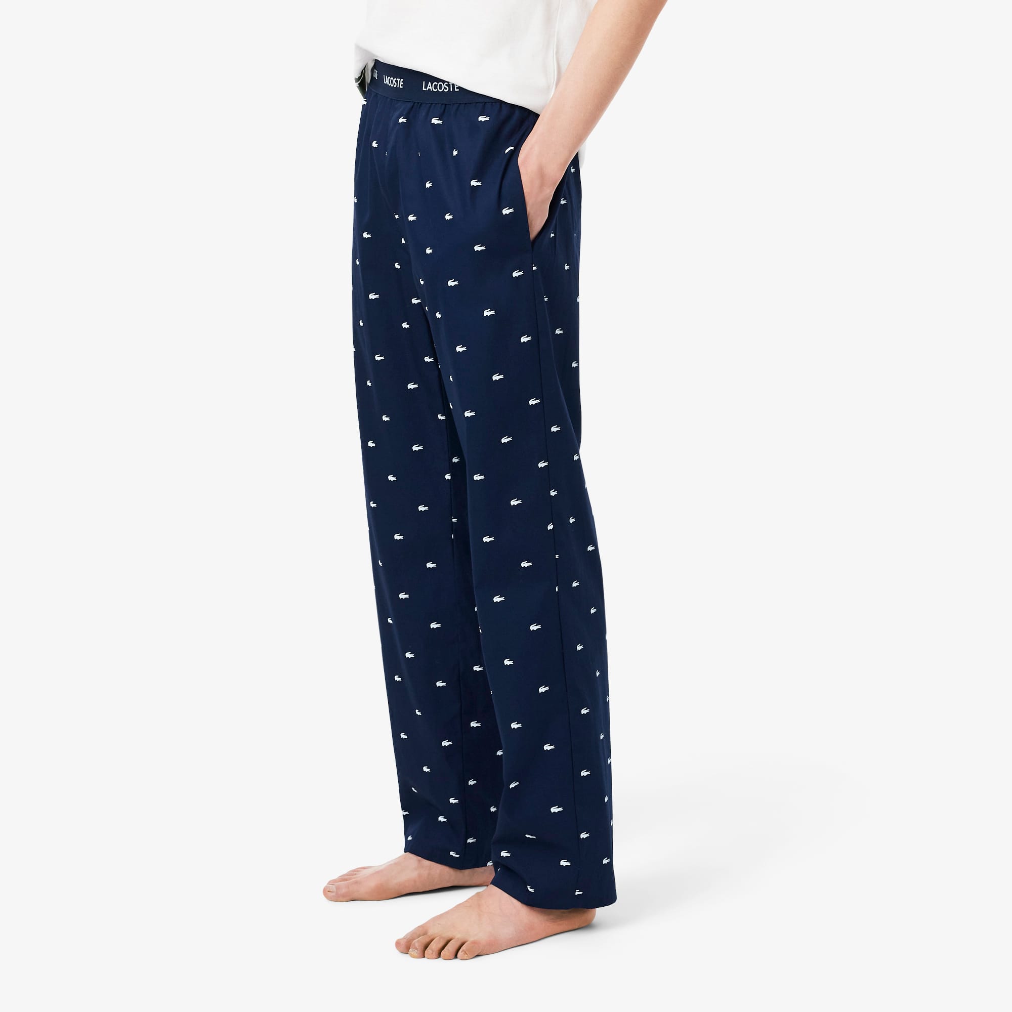 Printed Poplin Pajama Pants