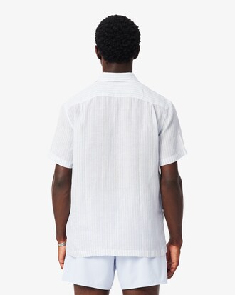 Men's Regular Fit Short Sleeve Linen Shirt