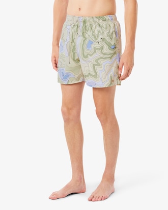 Men's Mid-Length Print Swim Trunks