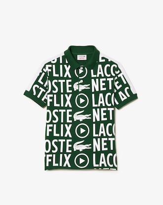 Polo enfant Lacoste x Netflix en coton biologique