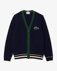 Unisex Cotton Cable Knit Cardigan