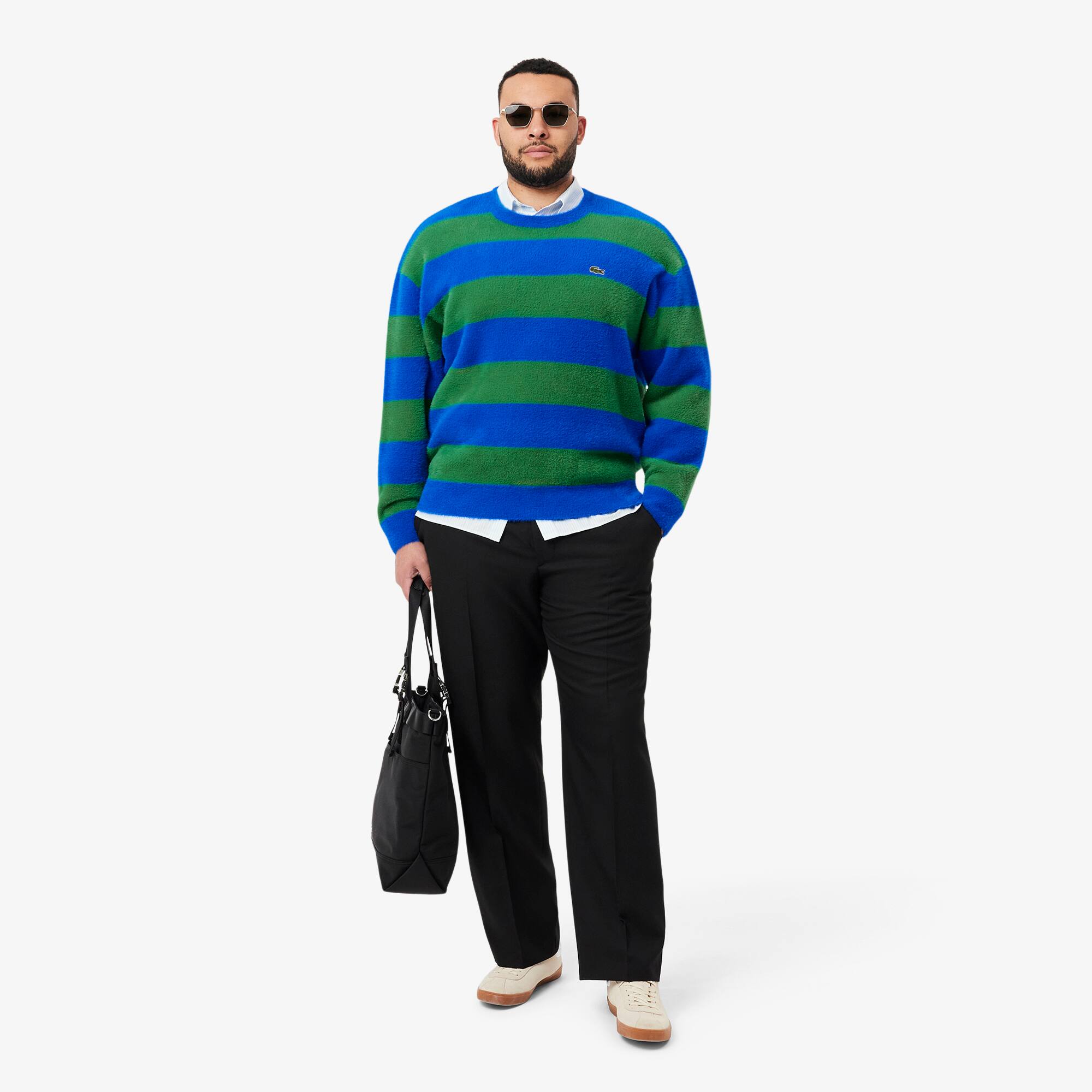 LACOSTE、トレーニングセーター Men's Relaxed Fit Fuzzy Knit Sweater - Sweaters
