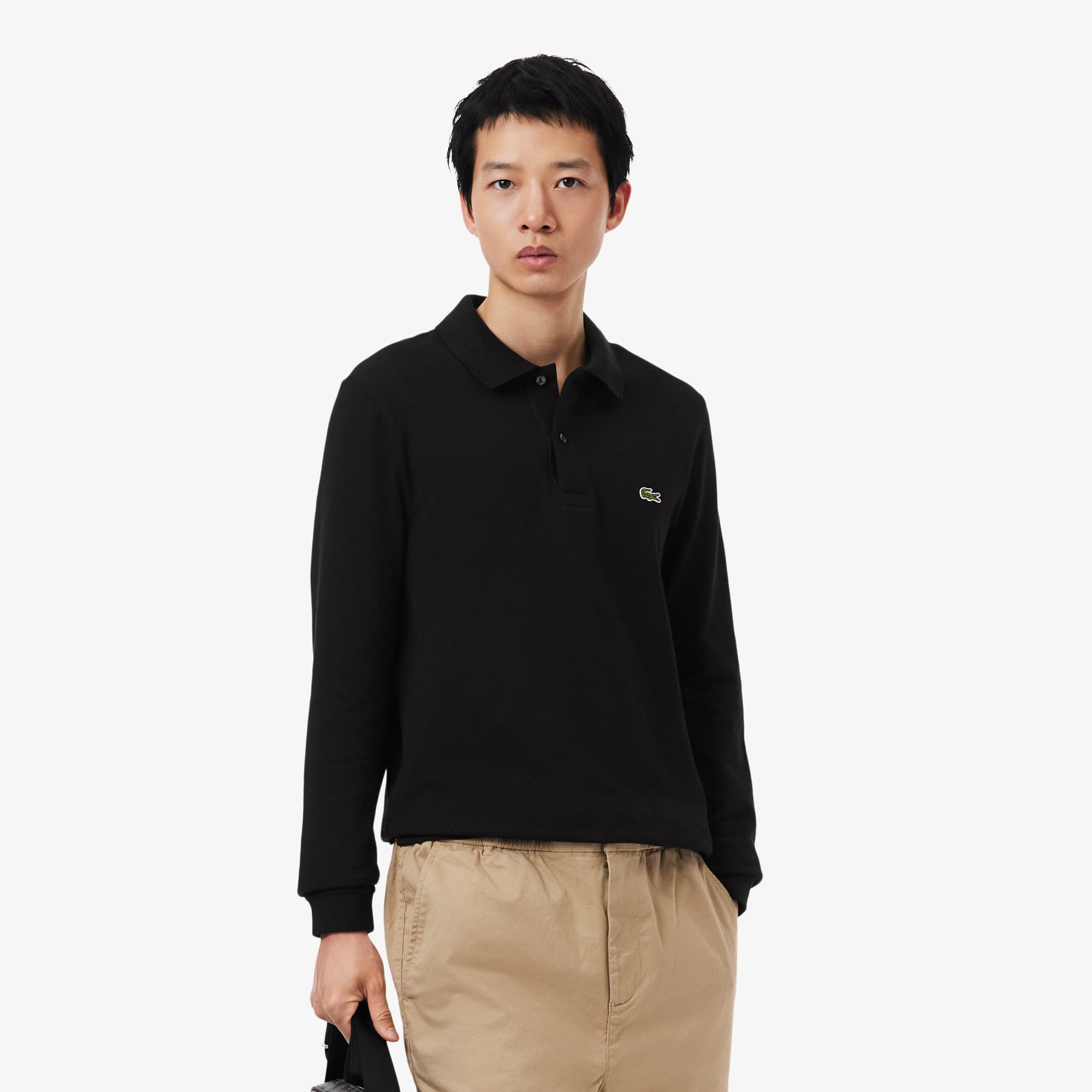 Men's Slim Fit L.12.12 Long Sleeve Polo - Polo Shirts - New In