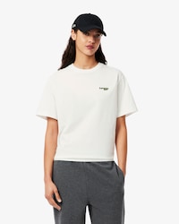 Women's Oversized Short Cut Cotton Logo T-Shirt