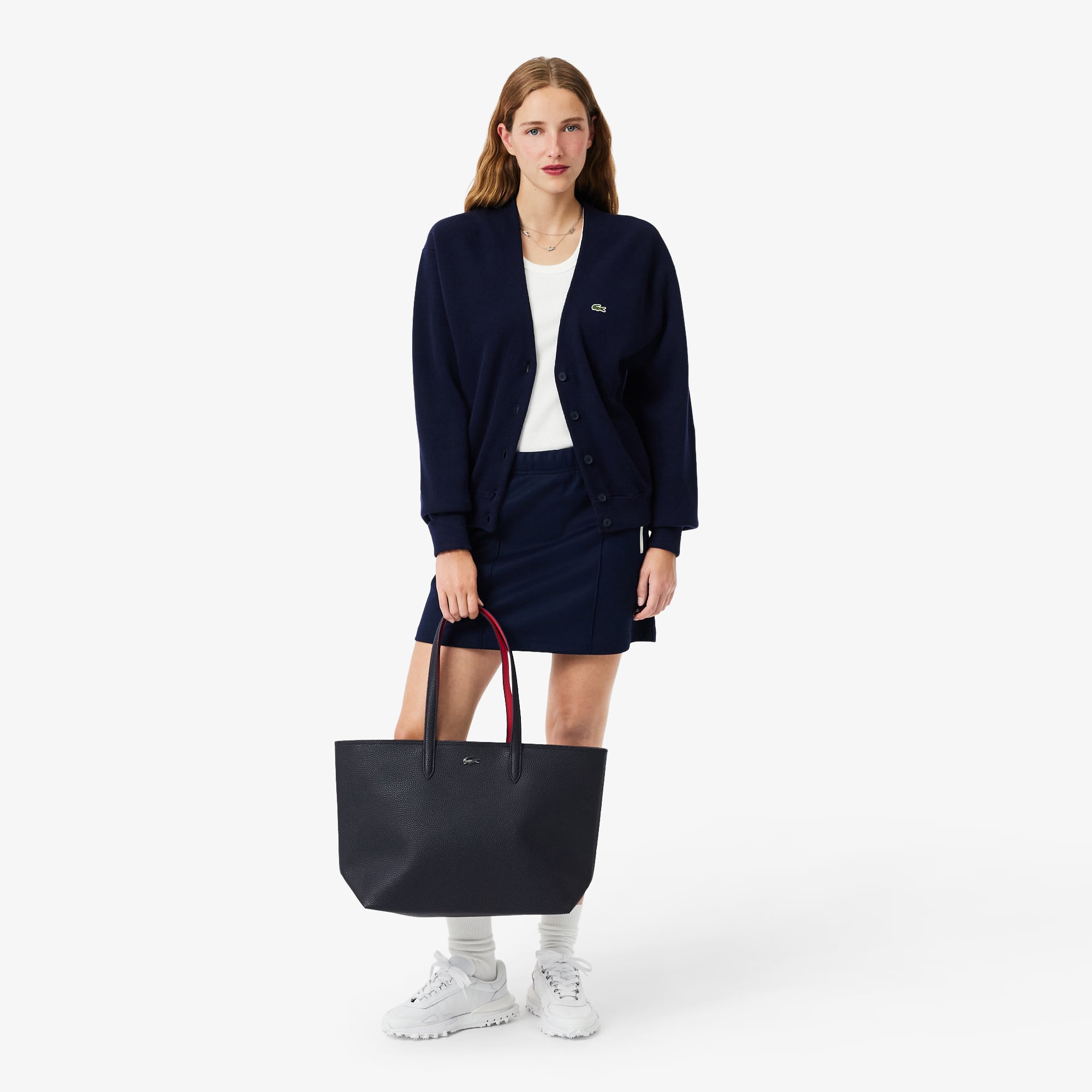 LACOSTE トートネイビー Anna Zip Tote - Tote Bags - New In 2026 | Lacoste