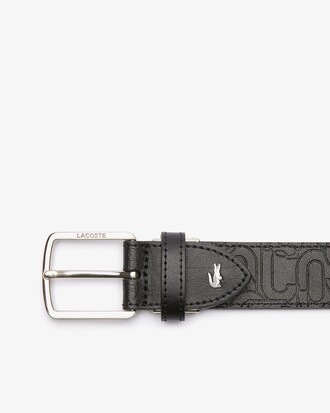 Men's Embossed Leather Tongue Buckle