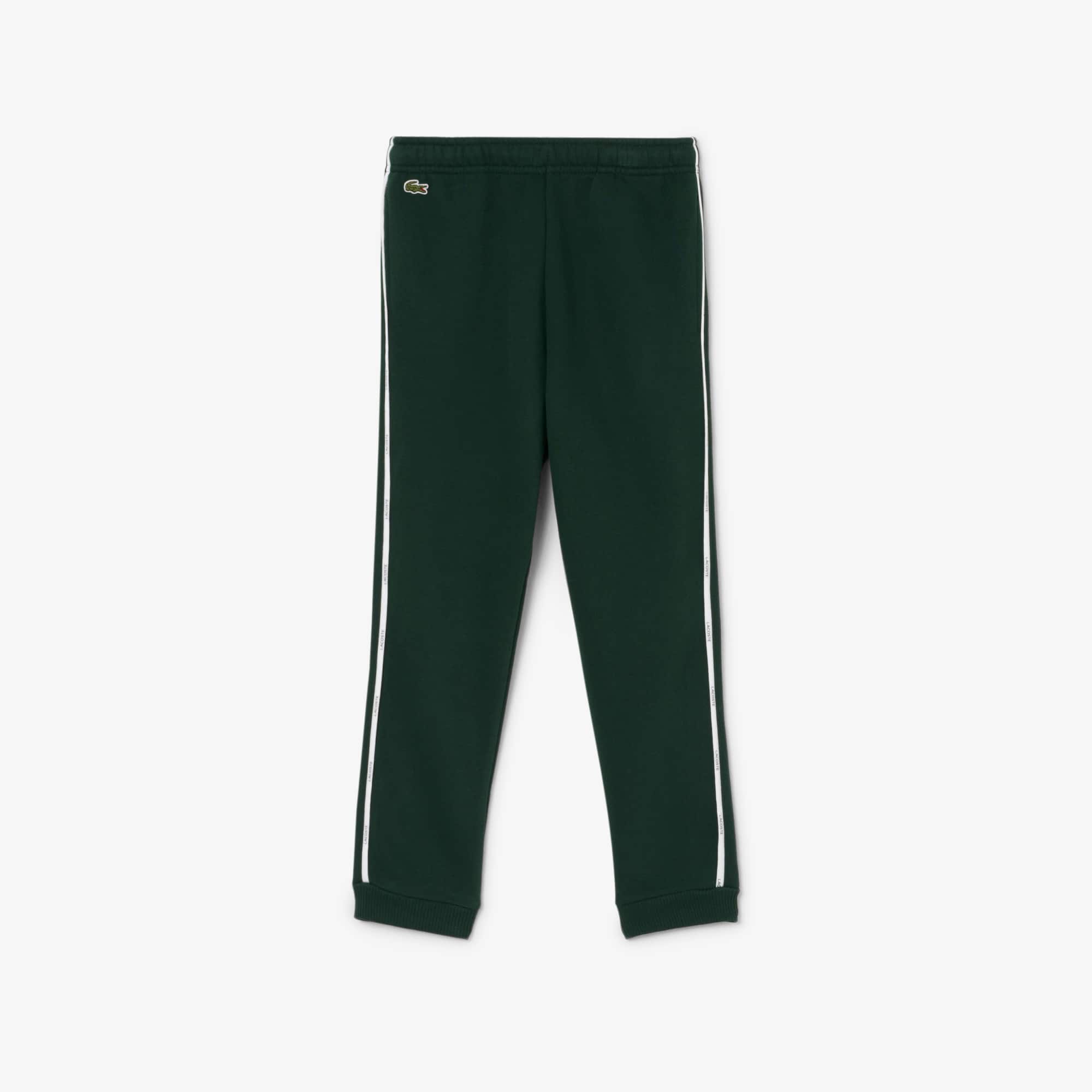 Lacoste Boys' Stripe Accent Fleece Sweatpants
