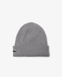 Gorro de lana cepillada de punto acanalado