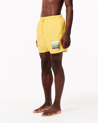 Men's Washed Effect Swim Trunks