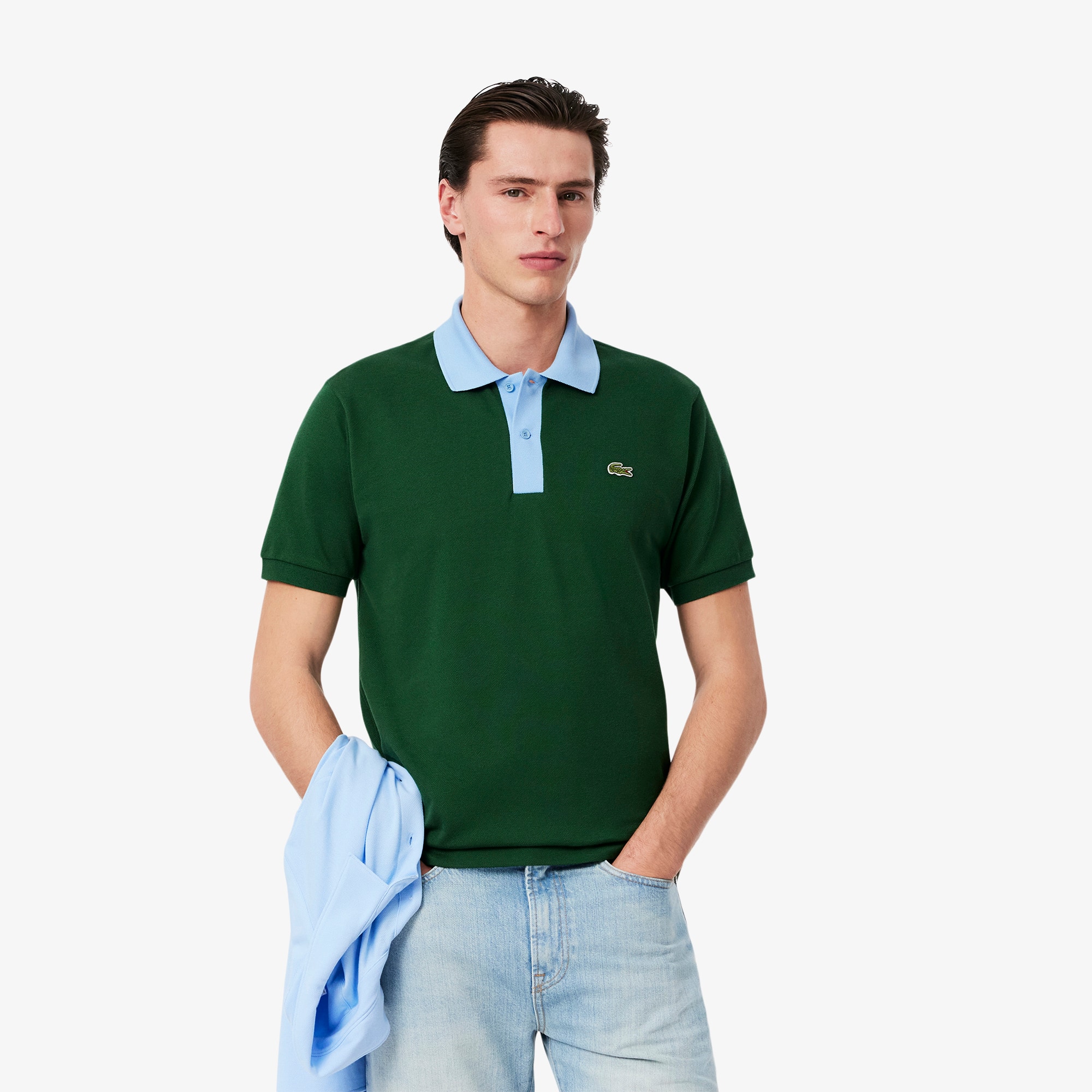 Men's Classic Fit Contrast Collar L.12.12 Polo - Polo Shirts - New