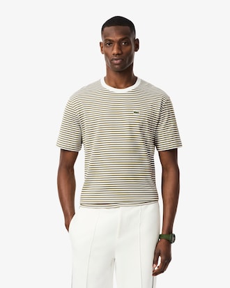 Playera de algod&oacute;n grueso a rayas para hombre