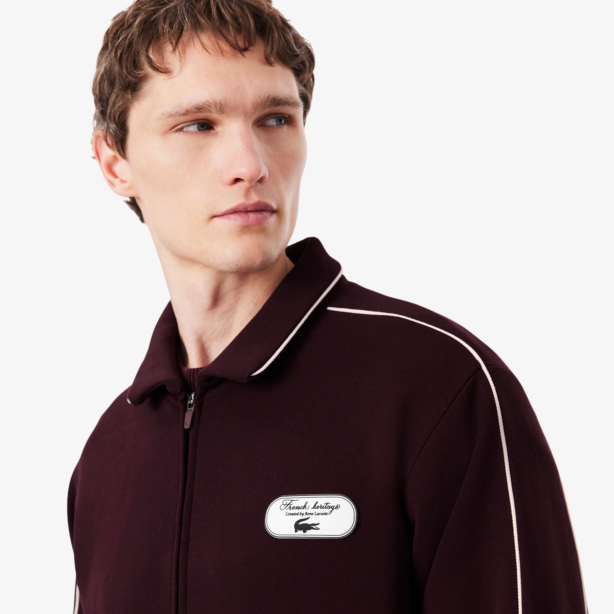 Tennis Heritage Zipped Badge Accent Sweatshirt - Sweaters