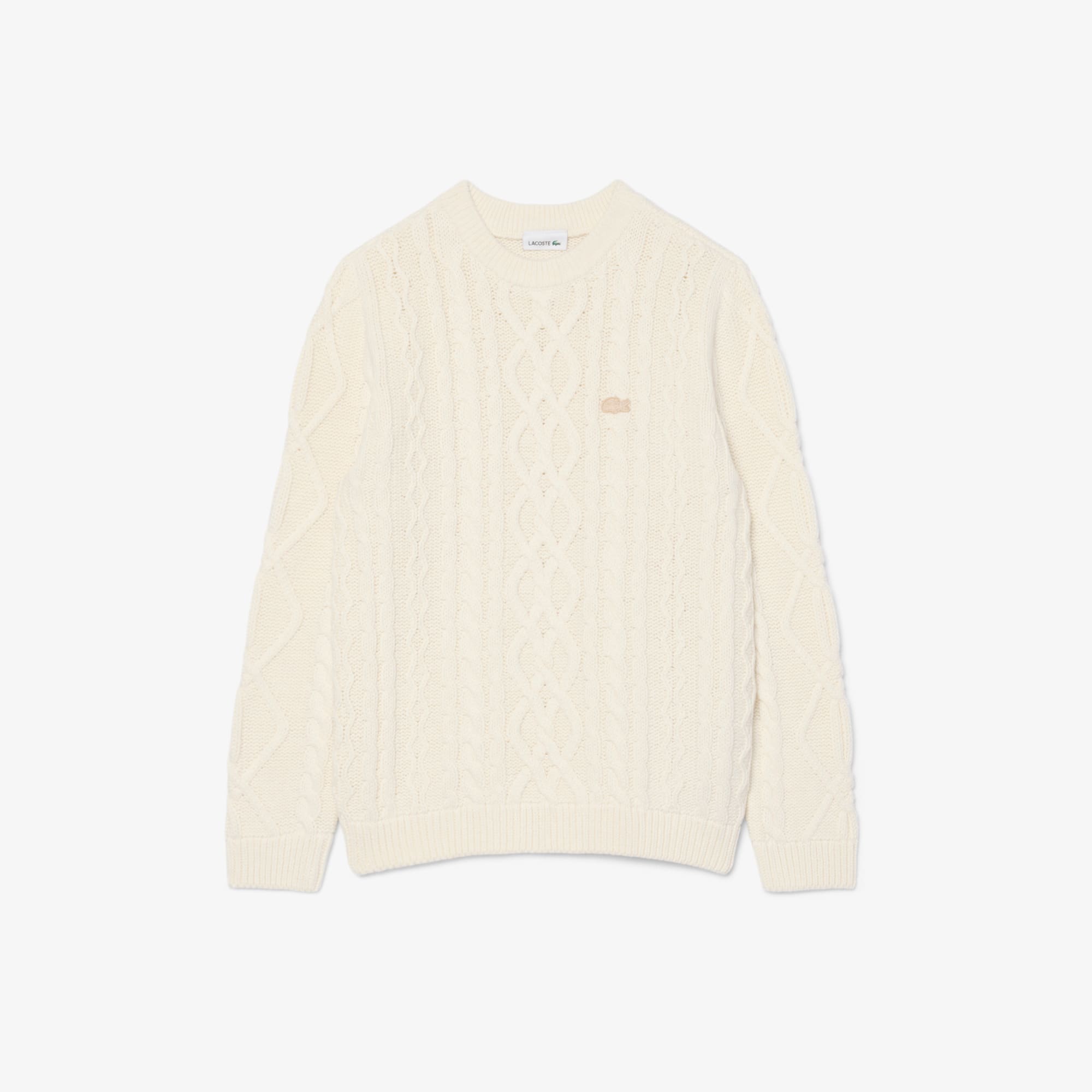 Cotton and Wool Crew Neck Sweater