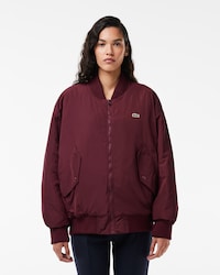 Women's Oversized Ribbed Cuff Bomber Jacket