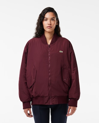 Women's Oversized Ribbed Cuff Bomber Jacket