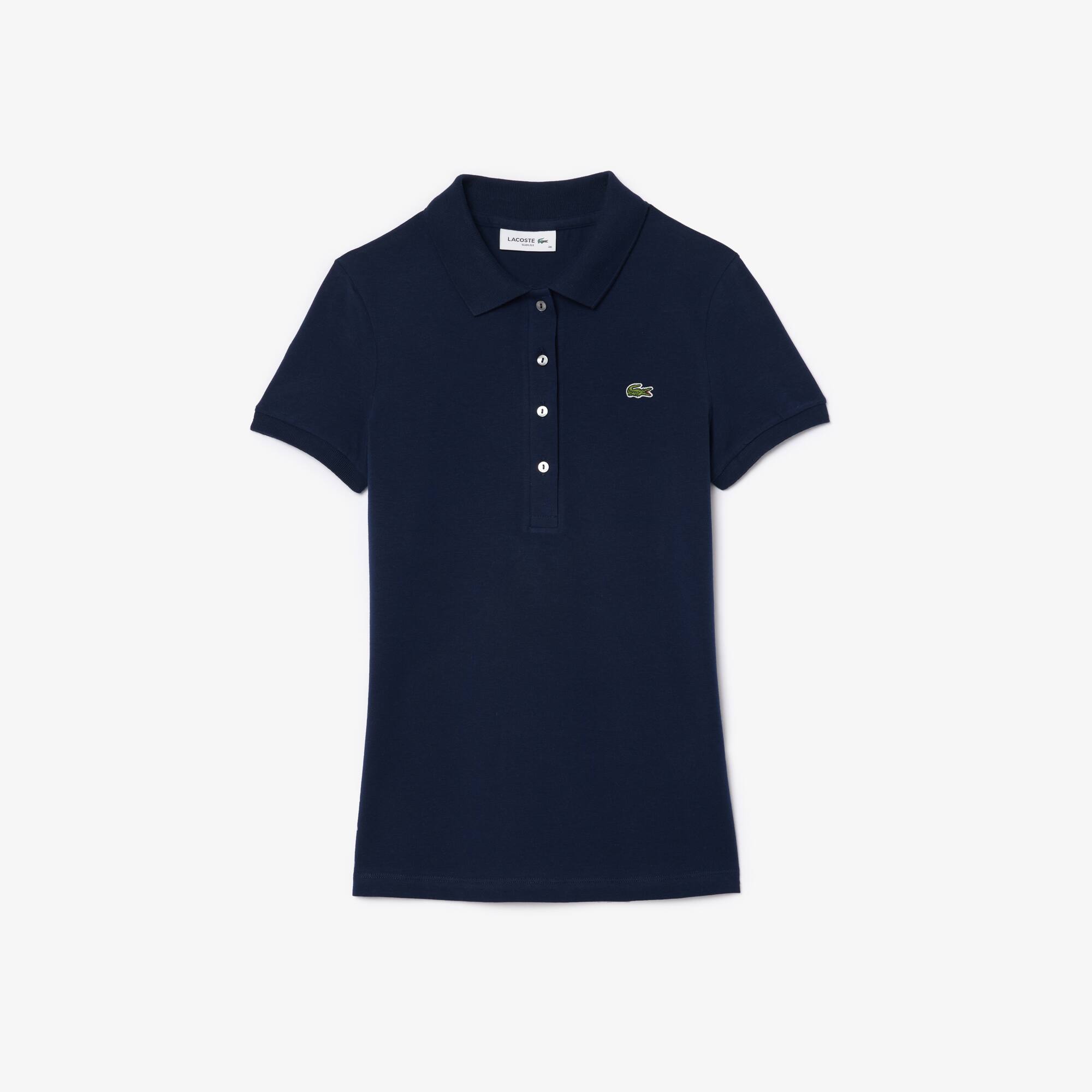 Women's Slim Fit L.12.D Stretch Cotton Polo - Polo Shirts - New In