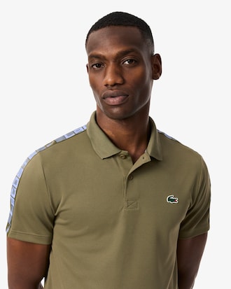 Men's Ultra Dry Branded Stripe Tennis Polo