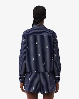 Oversized Shirt with Jacquard Motifs