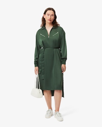 Women's Long Sleeve Belted Dress