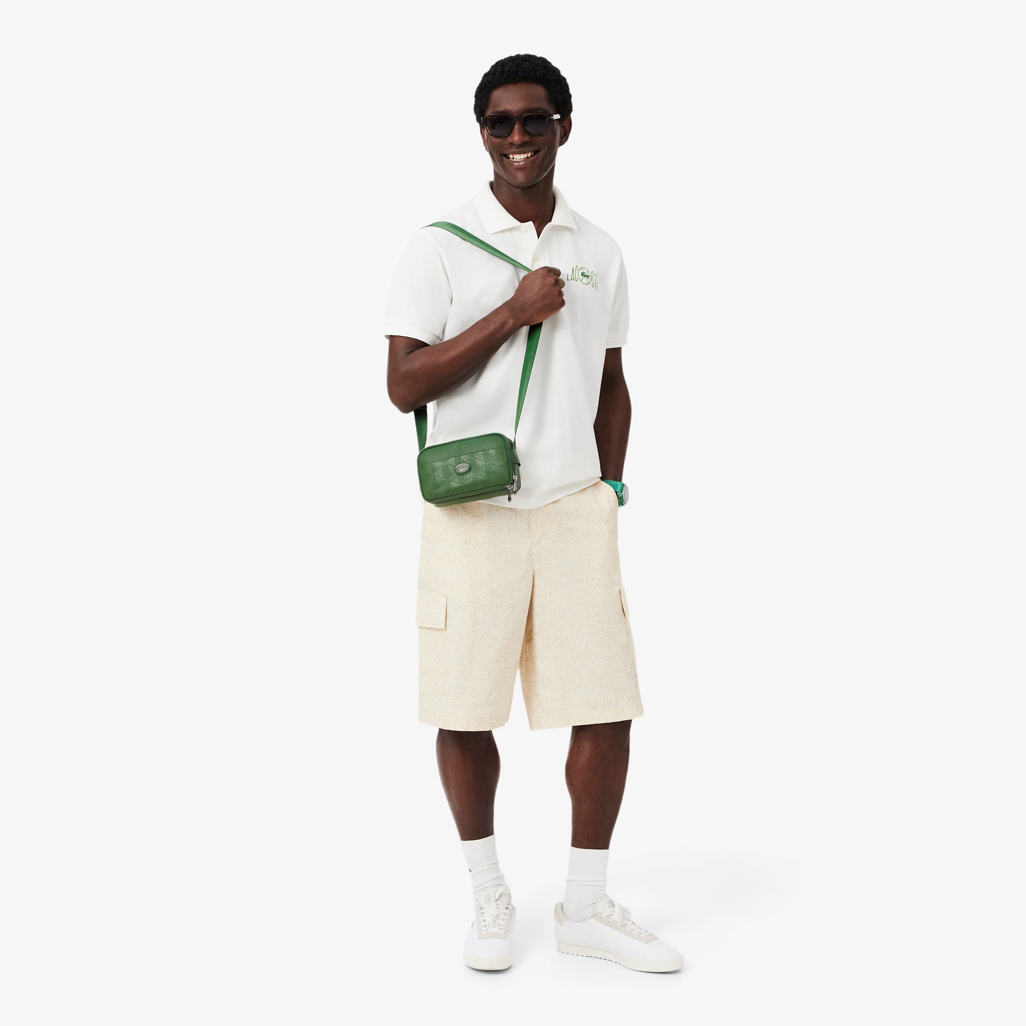 Vertical Leather Monogram Satchel - Bags - New In 2026 | Lacoste