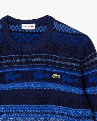 Pull motif Fair Isle en alpaga et laine