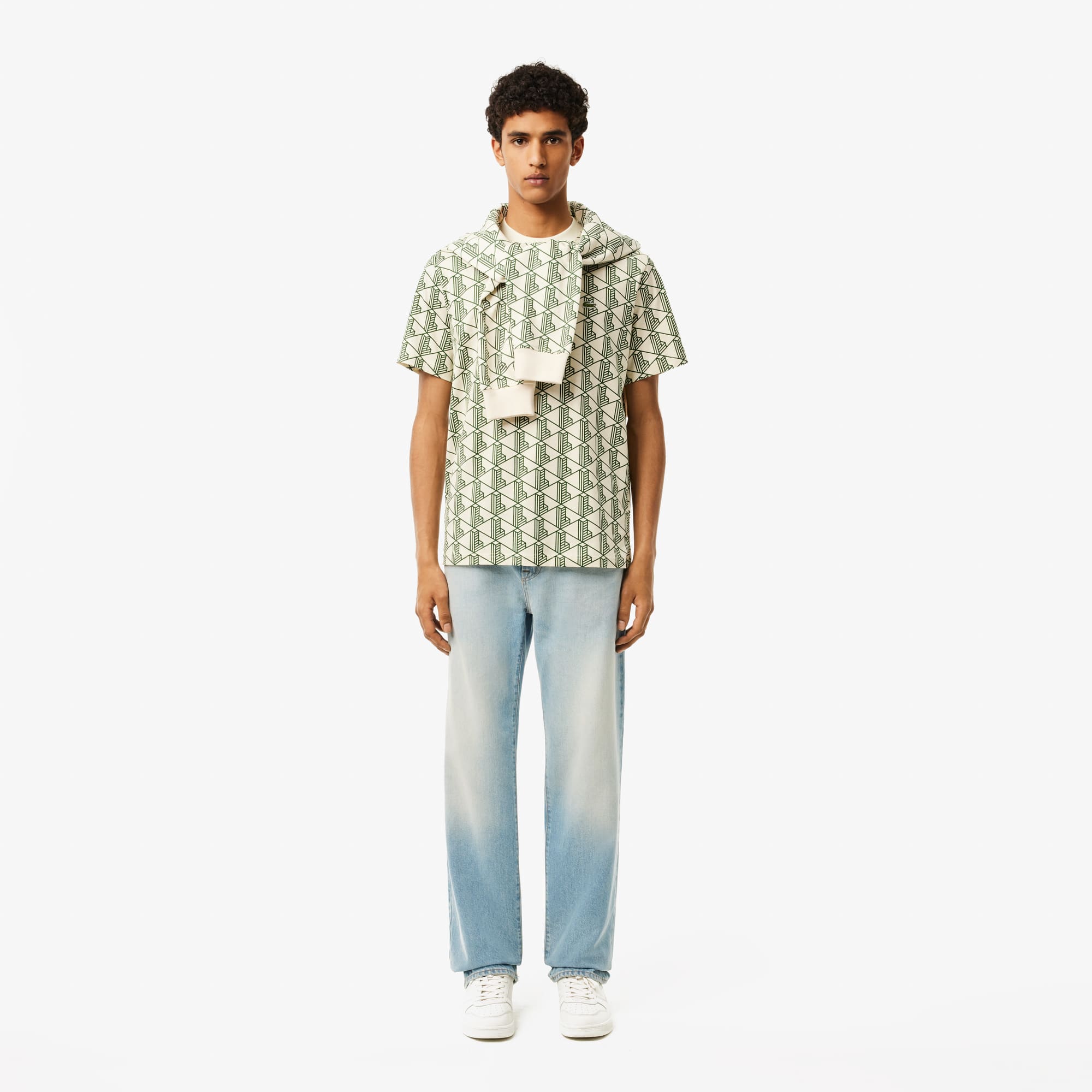 Men's Monogram Cotton T-Shirt - T-shirts - New In 2025 | Lacoste