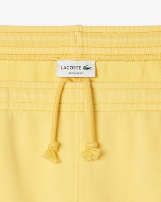 Men's Regular Fit Washed Effect Printed Fleece Shorts 