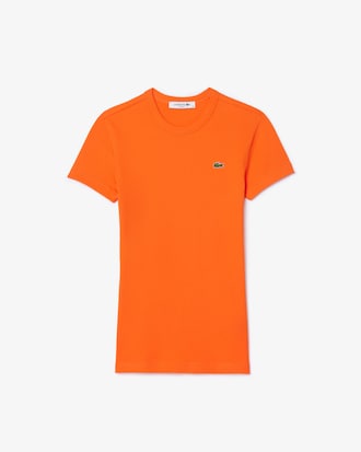 Women's Slim Fit Ribbed Cotton T-Shirt