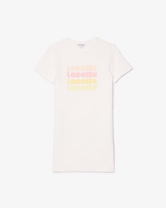 Robe t-shirt en coton &eacute;ponge avec logo