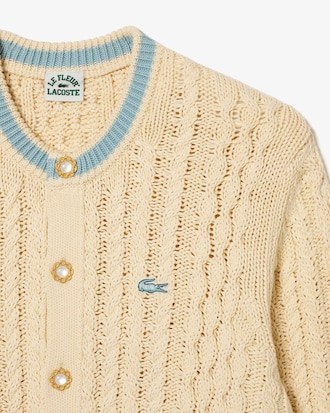 Lacoste x le FLEUR Striped Cardigan