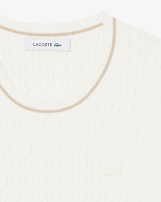 Short Sleeved Cable Knit Sweater