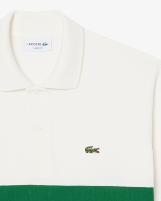 Classic Fit Color-Block Petit Piqu&eacute; Polo Shirt