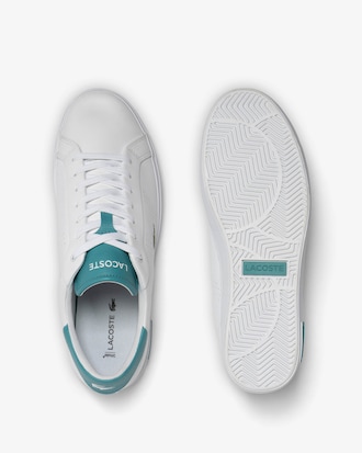 Men&rsquo;s Powercourt 2.0 Turquoise Leather Sneakers