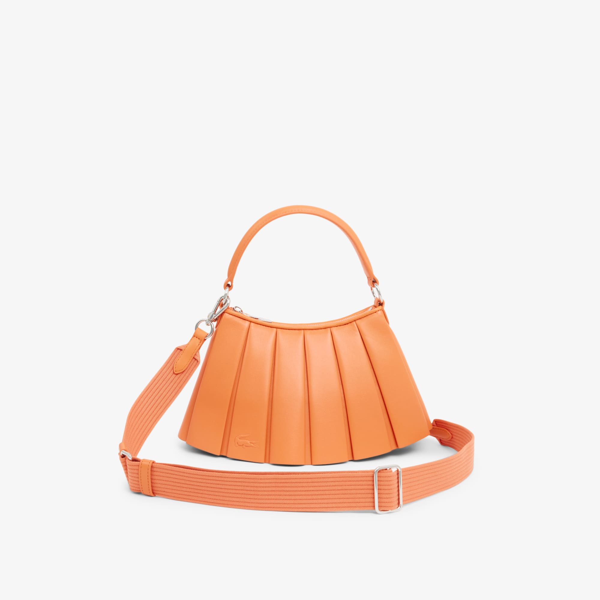 Lacoste Small Lenglen Leather Bag - One Size In Orange