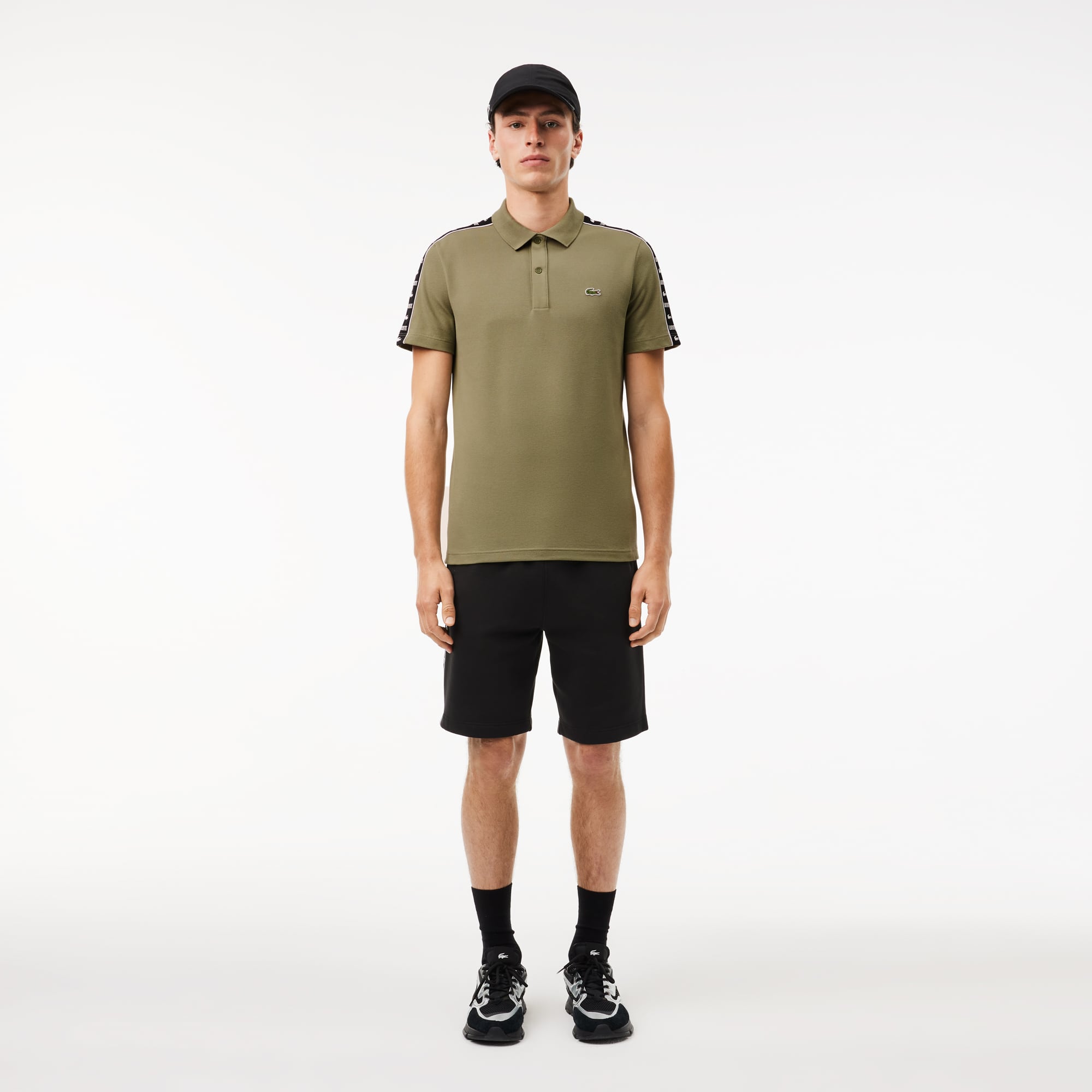 ぽっけ Men's Regular Fit Stretch Mini Piqué Polo - Polo Shirts