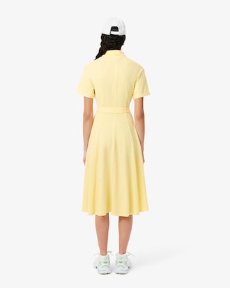 Women's Flared Mini-Piqué Polo Dress