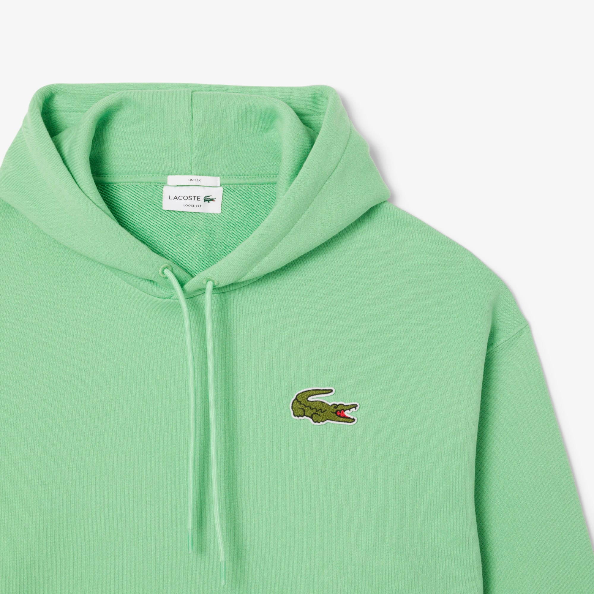 Unisex Loose Fit Badge Accent Hoodie - Sweaters & Sweatshirts