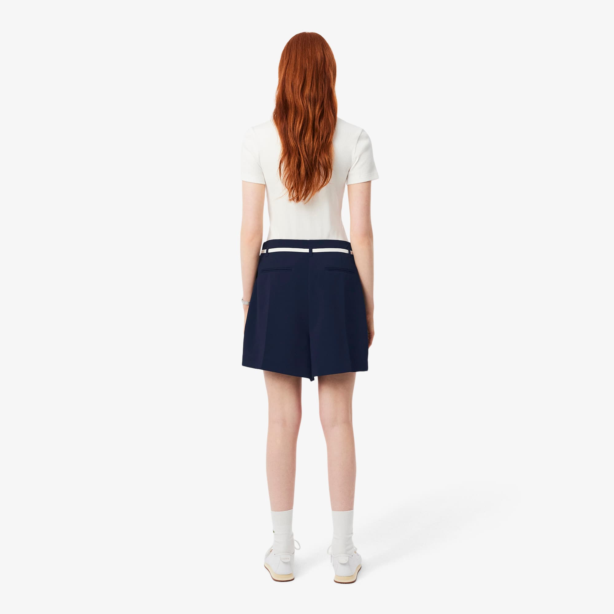 Oversized Pleated Bermuda Shorts