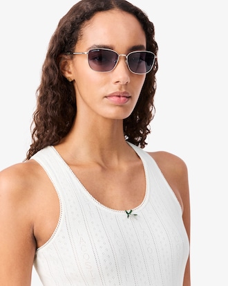 Women's Slim Fit Pointelle Knit Cotton Tank Top