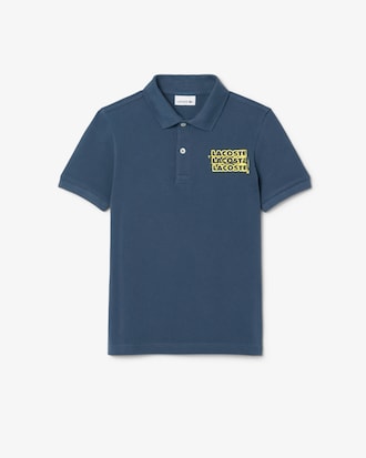 Kids' Printed Petit Piqué Polo