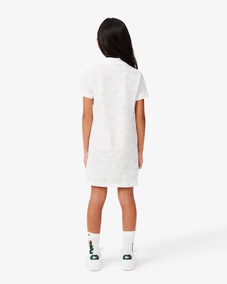 Kids' Floral Print Piqué Dress