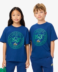 Playera infantil de algod&oacute;n con parche en contraste