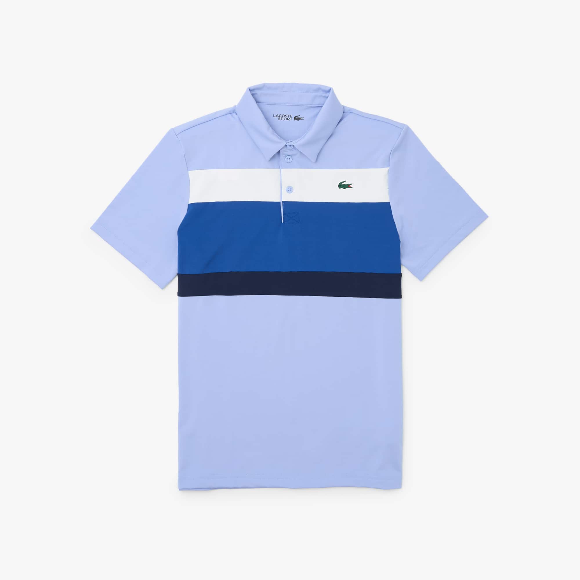 Lacoste Men's Regular Fit Colorblock Golf Polo - L - 5 In Purple