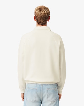 Men's Loose Fit Polo Collar Fleece Sweatshirt