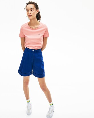 Women's Crew Neck Flowing Cotton Jersey T-Shirt