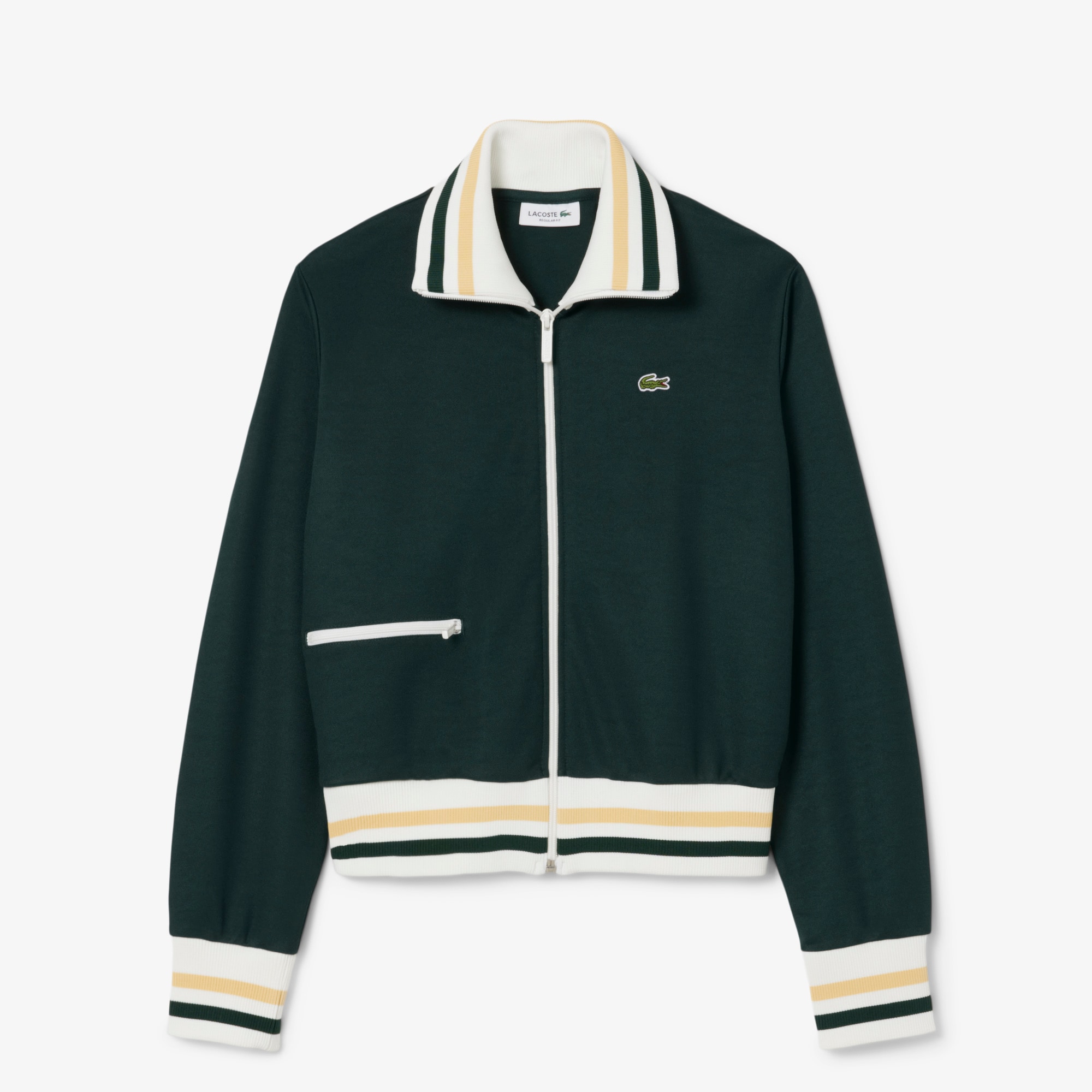 Women's Zip-Up Stripe Accent Sweatshirt - Sweaters & Sweatshirts
