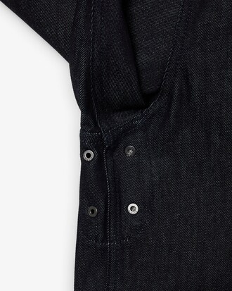 Runway High Neck Indigo Denim Jacket